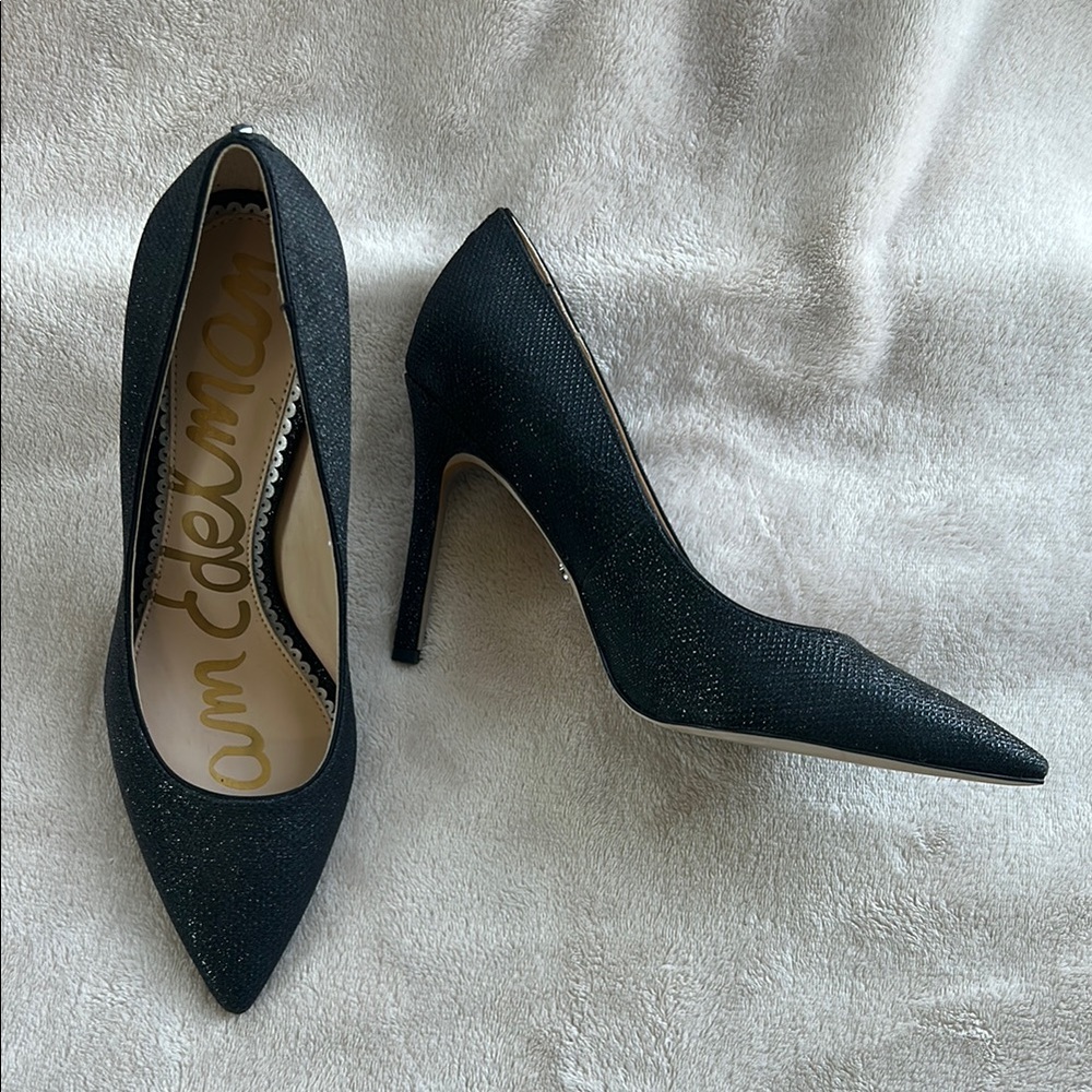 Sam Edelman Black Sparkle Heels